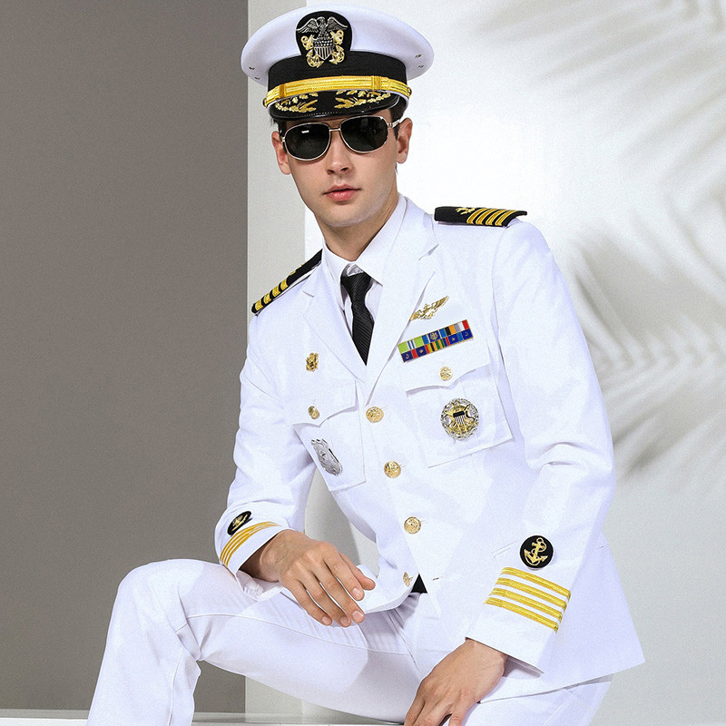 [Quick Shipment] Crew Uniform Dress Yacht Captain Uniform American ...