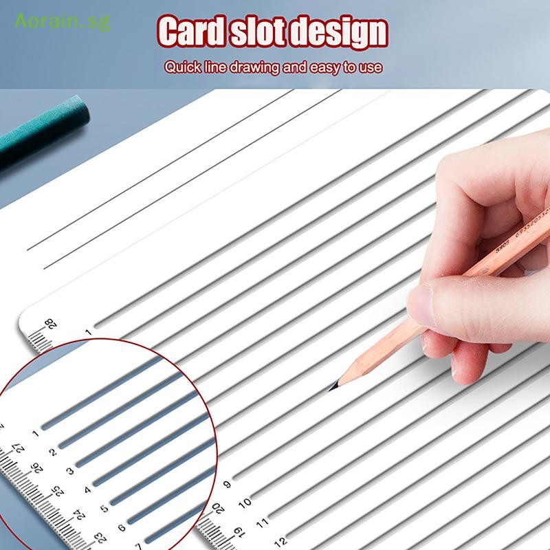 High Quality Straight Line Stencil Ruler Transparent Lines Markings ...