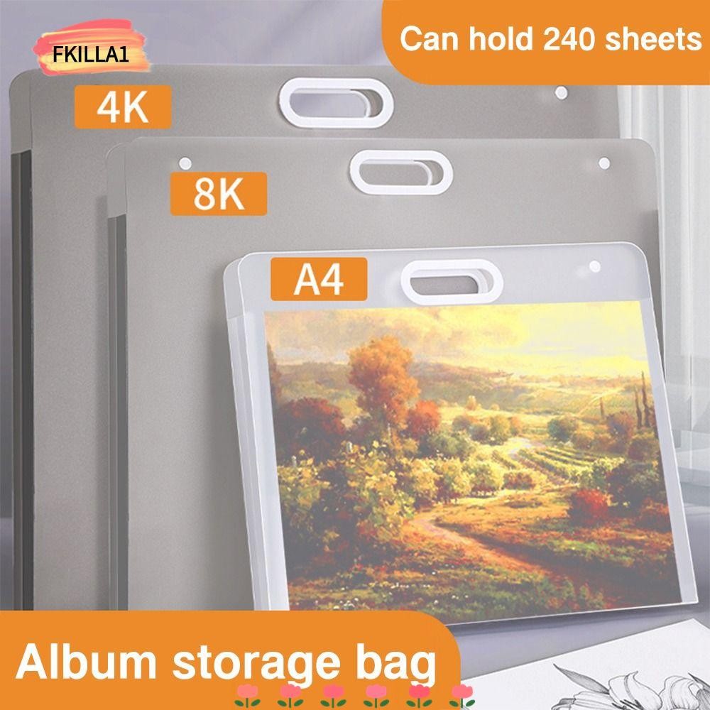 FKILLAONE File Folder, Waterproof A2/A3/A4 Painting Paper Storage Bag ...