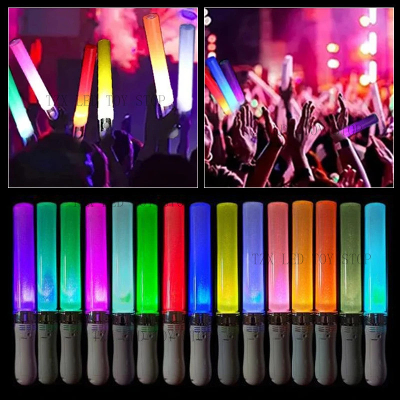 15 Colors LED Light Sticks Children's Day Change Color LED Glow Sticks ...