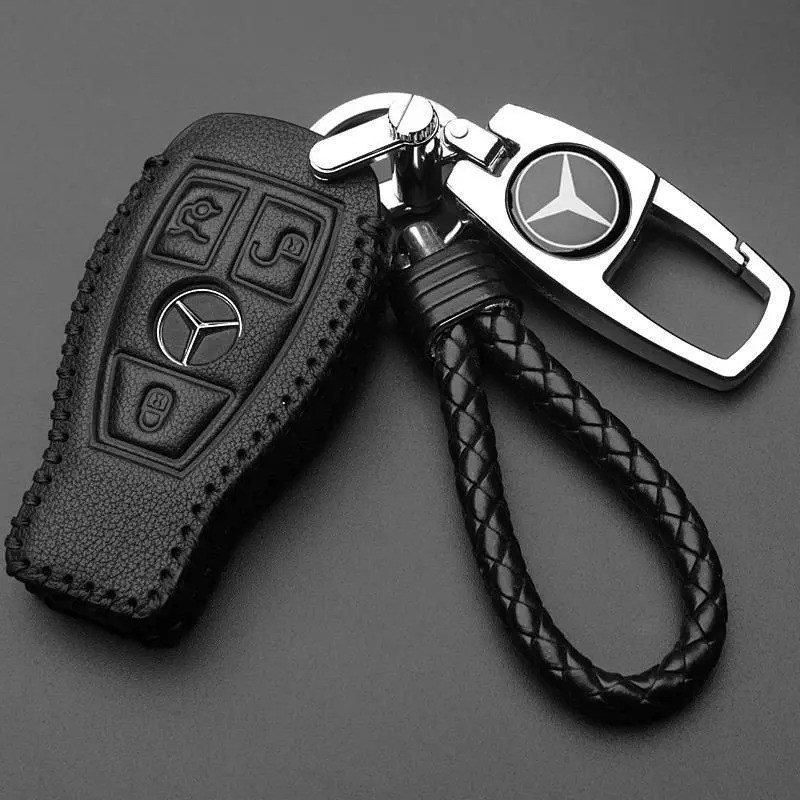 Benz Key Cover MG Key Leather Cover Gla Gl Slk Gle Cls Glk Cla Glc Car ...