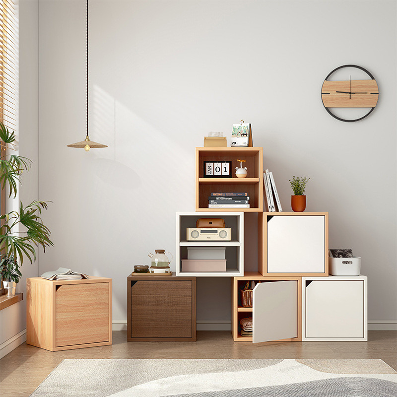 Rubik's Cube Bookshelf Floor Short Bookcase Small Living Room Storage ...