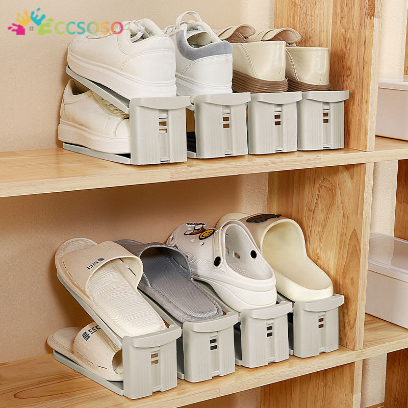 Shoe Storage Artifact Space saving Double layer Adjustable Household Shoe Cabinet Multi layer Partition Bracket