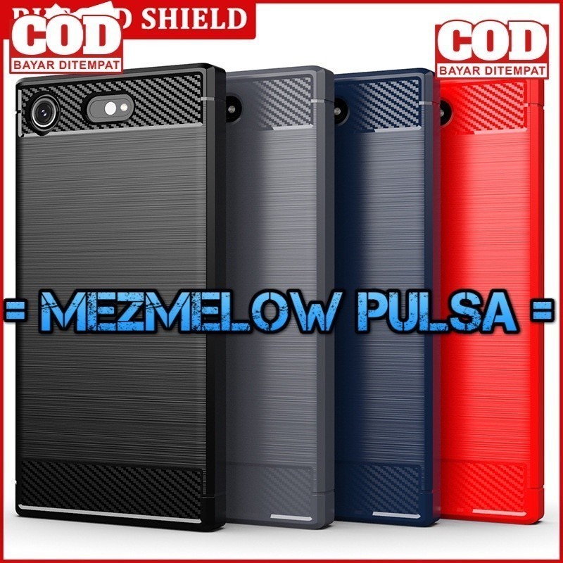 Casing Caseng Silikon Fiber Carbon Softcase Sony Xperia XZ1 Compact / XPERIA XZ1 MINI - Gambar 4