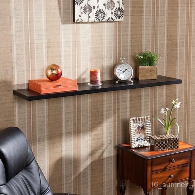 Modern Minimalist Solid Wood Wall Shelf Flat Partition Display Shelf ...