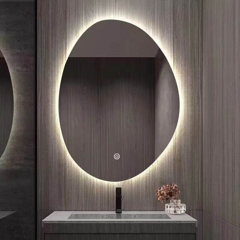 Irregular LED Mirror Bathroom Smart Touch With Light Mirror HD ...