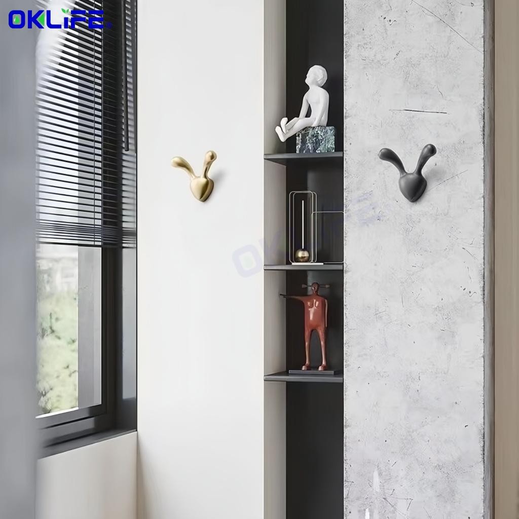 Creative hook Little Dolphin aluminum alloy adhesive hook wall bathroom door punching-free hanging hook view 6