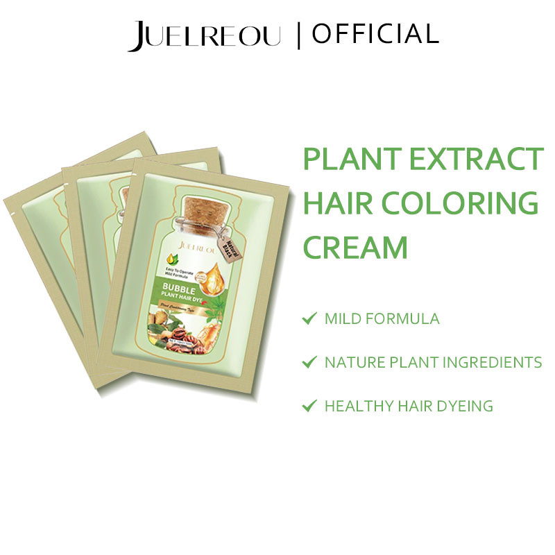 【JUELREOU】[Ship in 24H] 10pcs/box Plant Extract Hair Coloring Cream ...