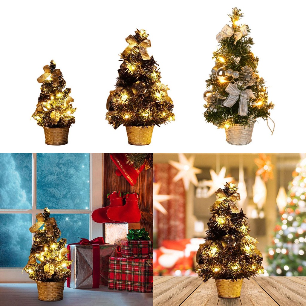 [Homyl478] Mini Christmas Tree with Lights Christmas Tree Table