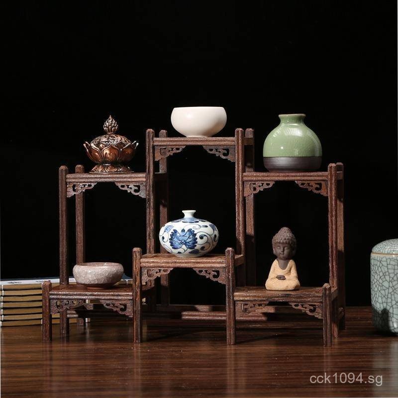Storage Rack Multi-Treasure Cabinet Antique Rack Chicken Wing Wood ...