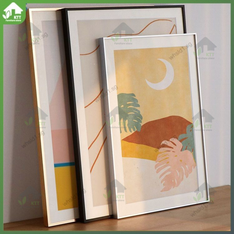Photo Frame Aluminum alloy picture frame framing simple narrow outer ...