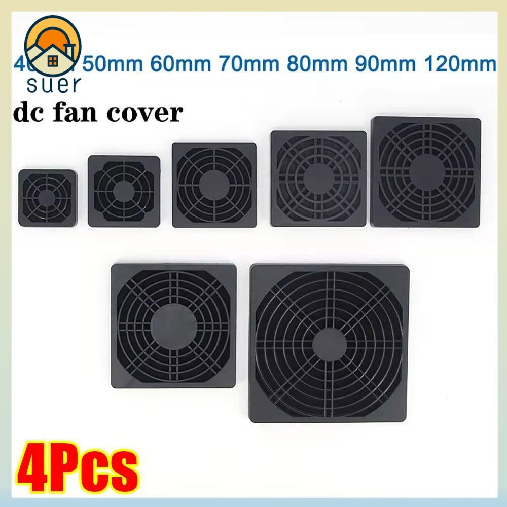 SUERHD 4Pcs PC Computer Fan Filter, Guard Grill Protector ABS Fan Dust ...