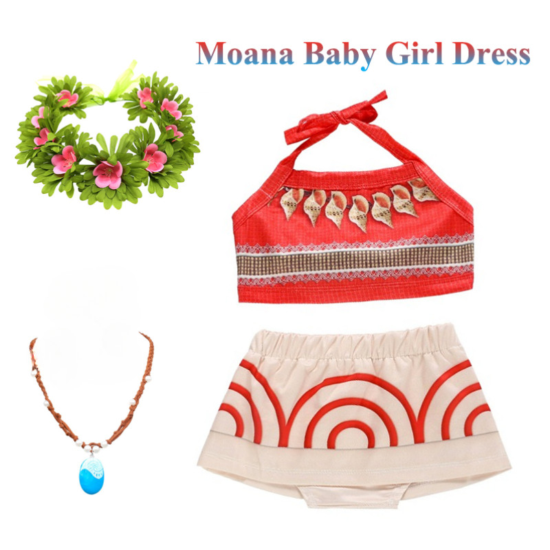 Moana Dress Costumes Cosplay Girl Dresses Anime Movie Moana Costume