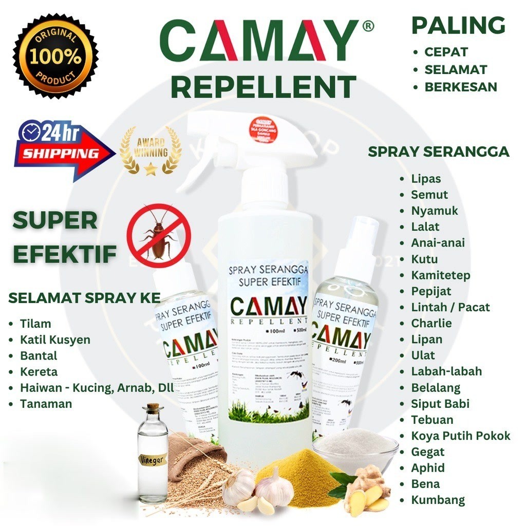 CAMAY NATURAL INSECT SPRAY CAT TICK,FLEA | ANTS,CHARLIE,FLIES,COCKROACH ...