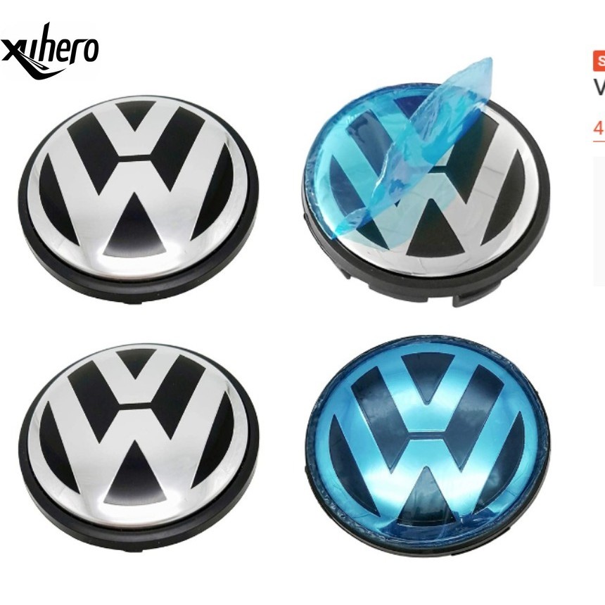 4 pcs 56/65mm wheel rim cover hub cap emblem badge for VW Volkswagen ...