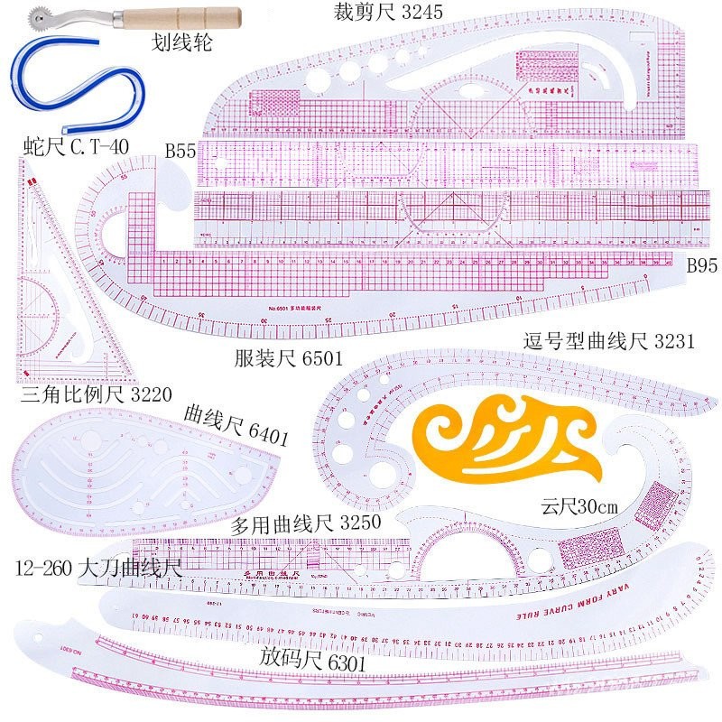 Armhole Curve Ruler Pattern Making Set Cutting Ruler Clothing Ruler ...