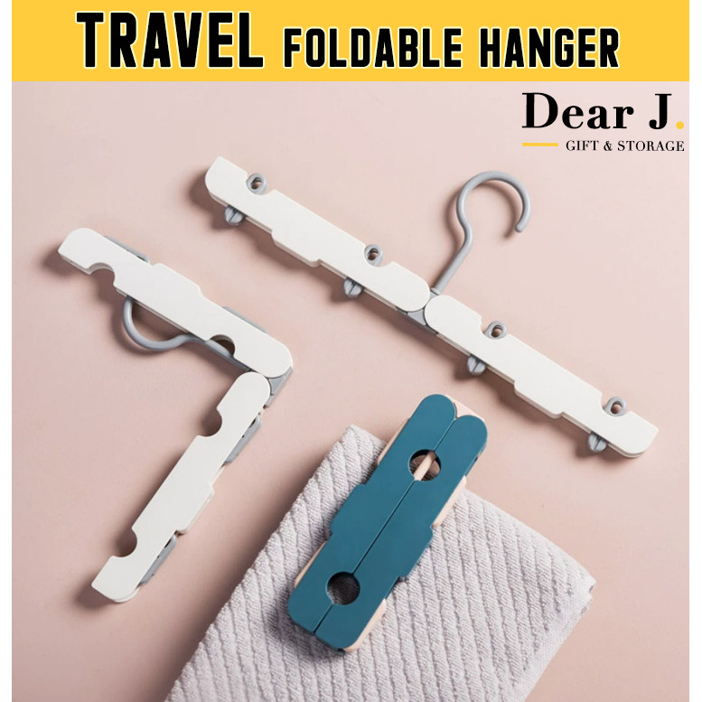 Travel Foldable Hanger with Clips for Clothes Portable Collapsible ...