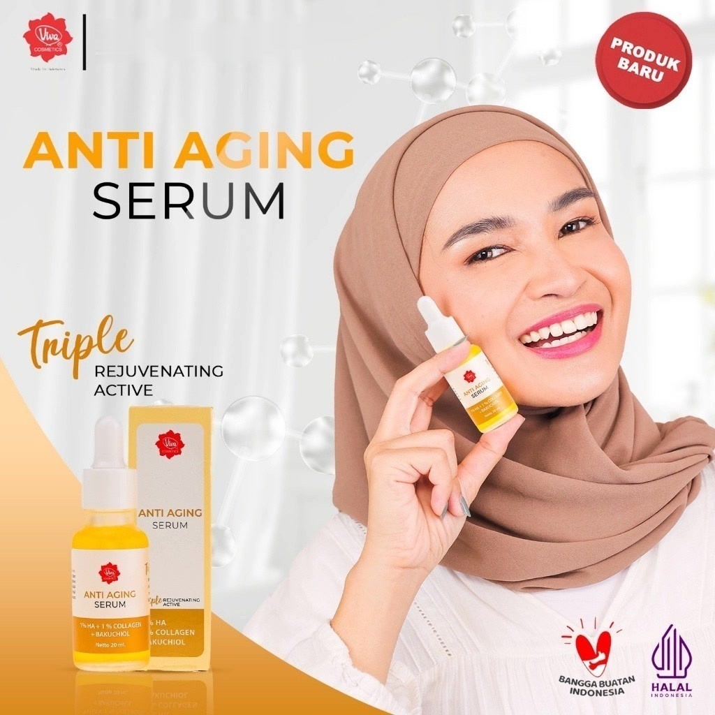 Viva Face Serum - Peeling Serum - Glowing White Serum - Anti Aging Serum - 20ml / Merah Jingga Official - Gambar 3