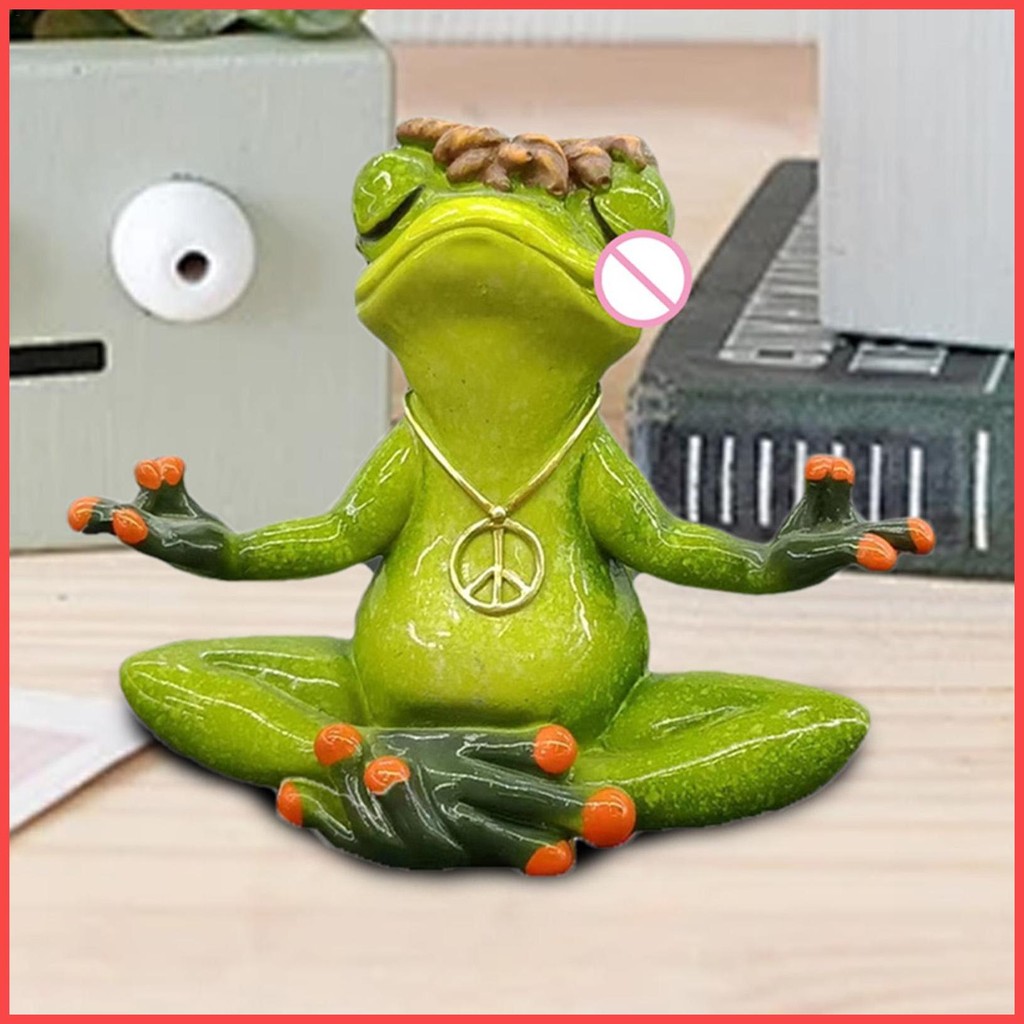 Resin Meditating Yoga Frog Statue Resin Frog Sculpture Garden Frog ...
