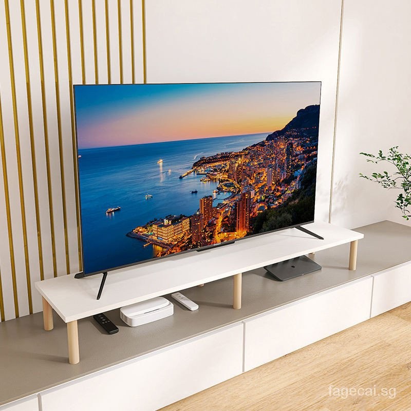 【In stock】LCD TV Elevated Rack Punch-Free TV Cushion Base Living Room ...