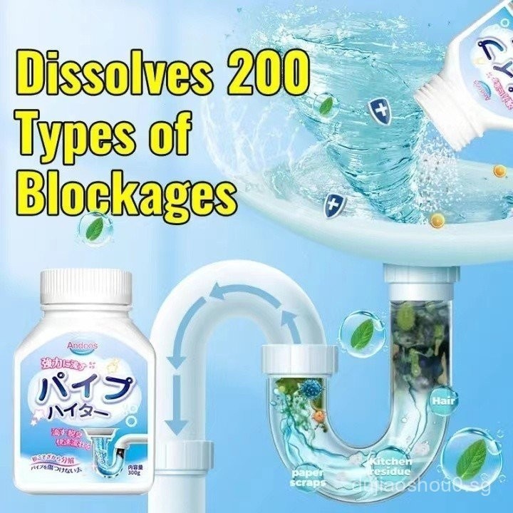 【SG local send】Japan Powerful Sink Drainer Cleaner Pipe Cleaner Anti ...