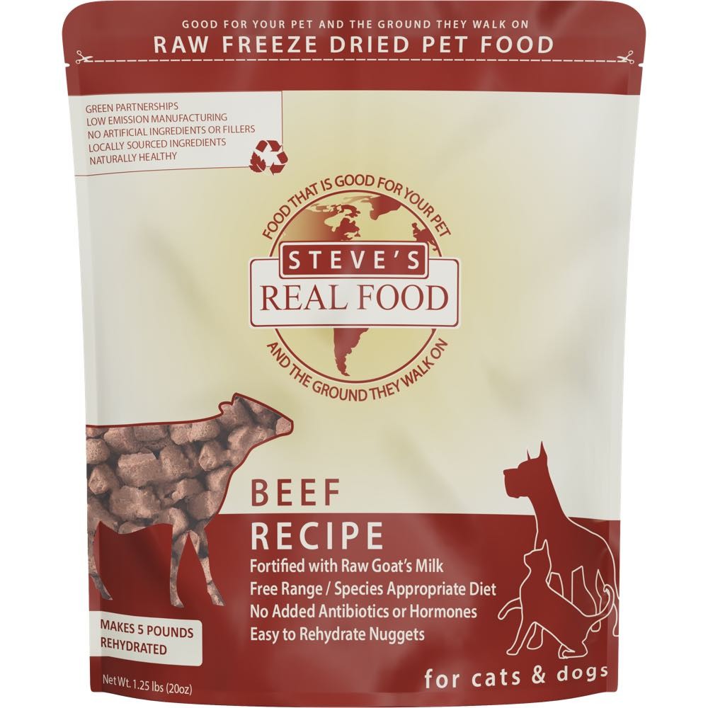 BUNDLE DEAL FREE WIPES Steve s Real Food Beef Grain Free Freeze Dried Raw Food For Cats Dogs 20oz Shopee Singapore