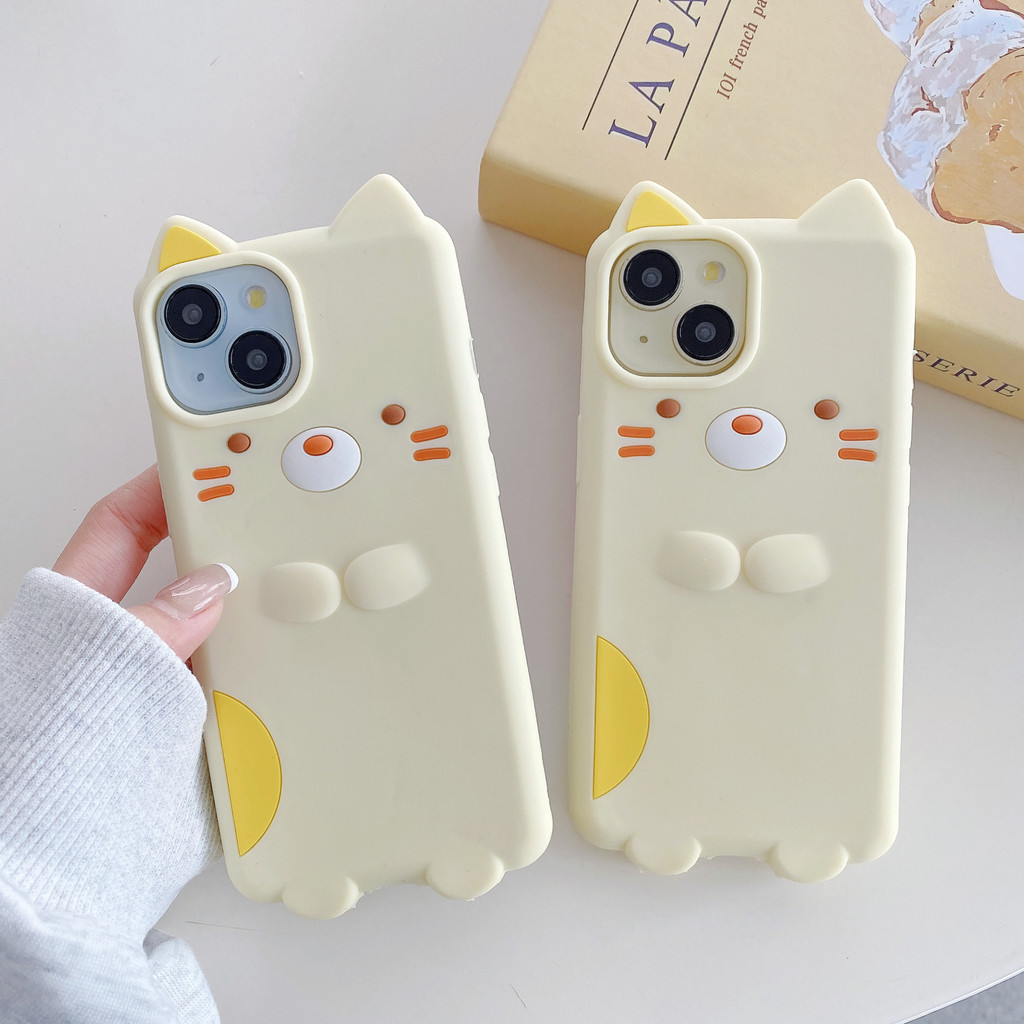 Kawaii Cartoon Sumikko Gurashi Cat Case Soft Silicone Cover For