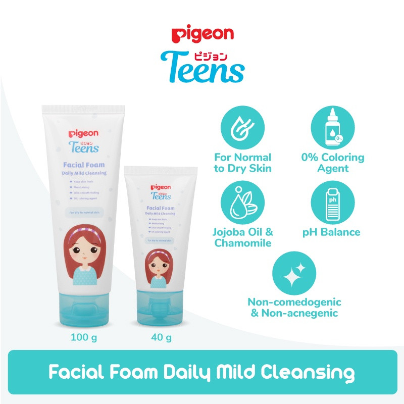Pigeon Daily Cleansing Foam Mild - 40gr - 100gr / Merah Jingga Official - Gambar 4