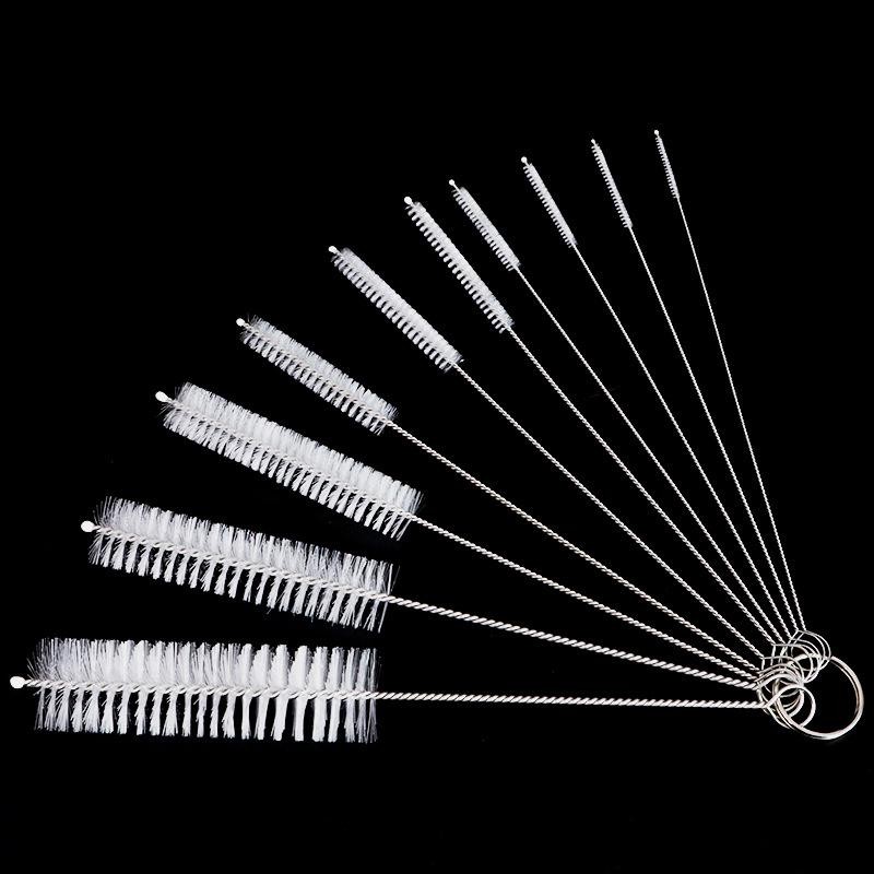 greedancit Stainless Soft Hair Straw Cleaning Brush Set Nylon Bristle ...