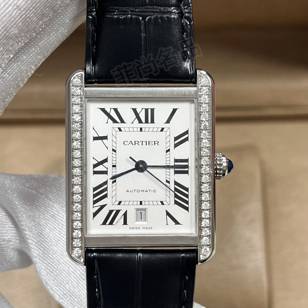 Cartier Cartier Watch Tank Automatic Mechanical Men s Watch Behind Diamond WSTA0029