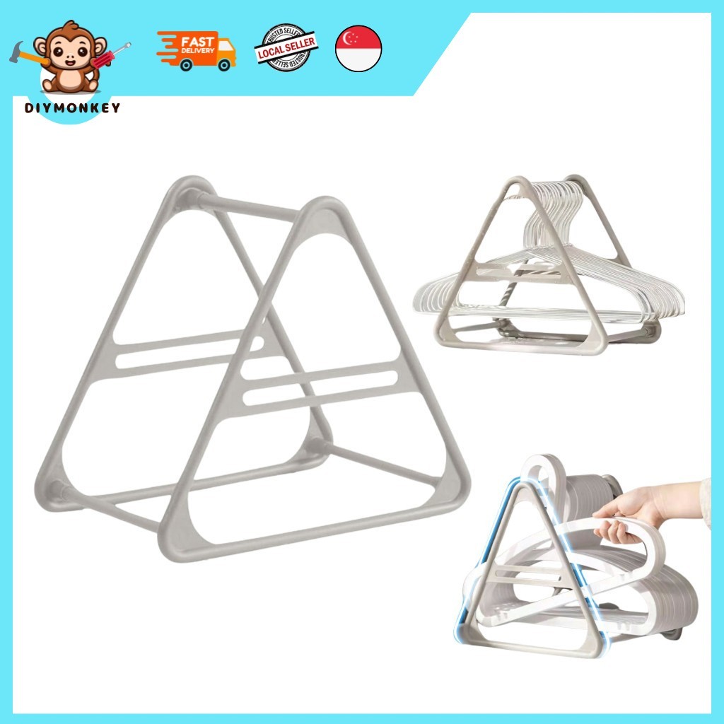 (DIY MONKEY) Durable Minimalist Hanger Holder Rack Organiser Shelf ...