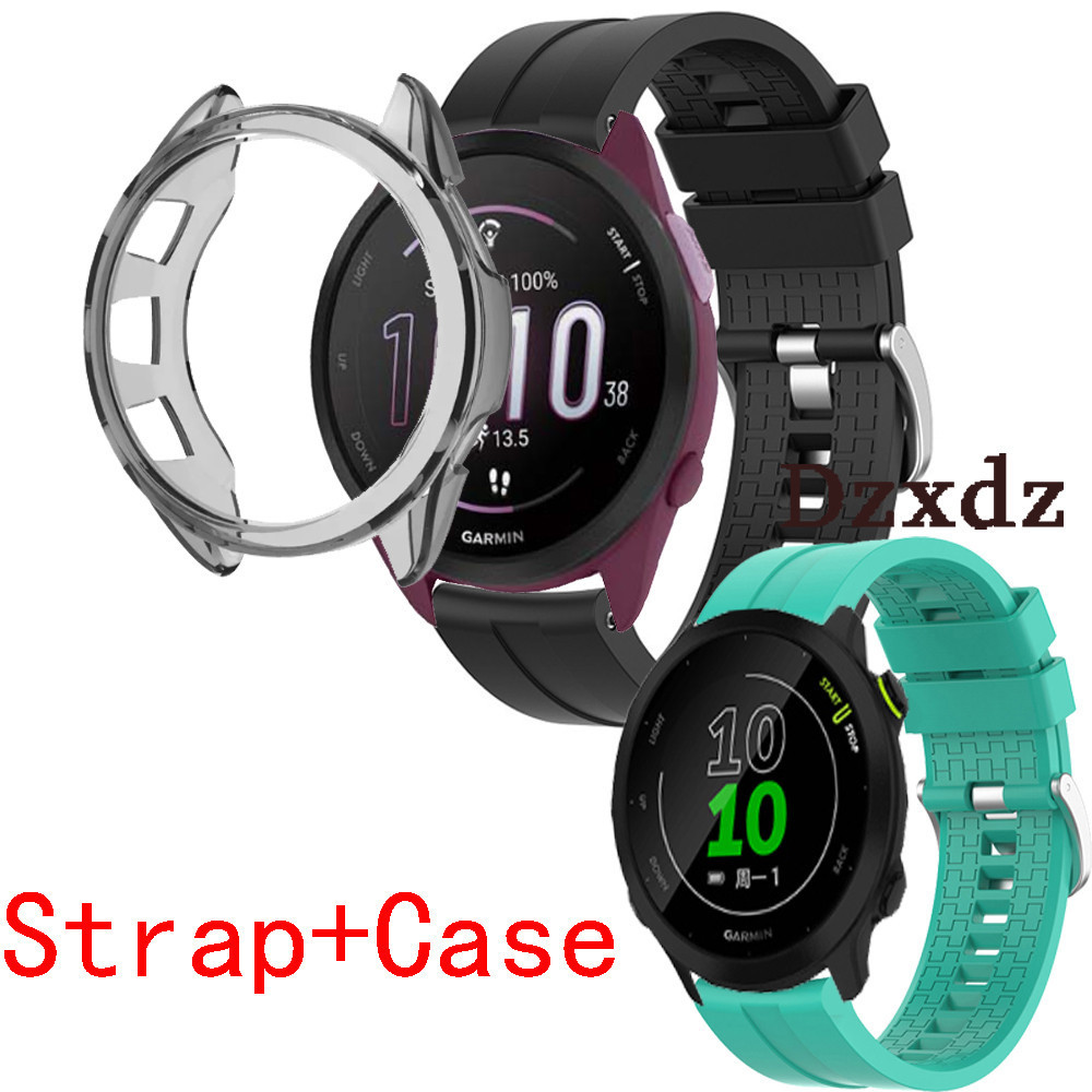 garmin forerunner 165 55 music Smart Watch Case Screen protector Cover  Shell Accessories For garmin forerunner 245 645 music Band Strap wristBand 