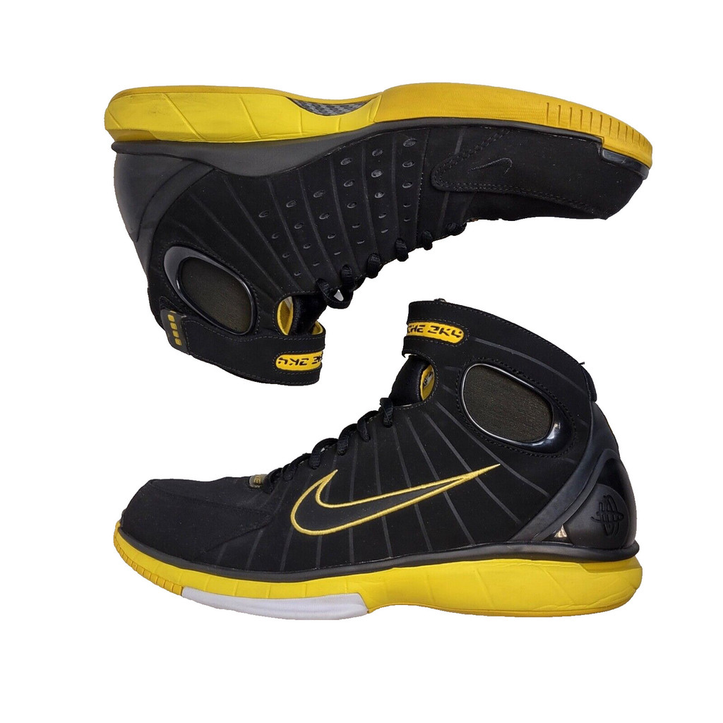 Nike Air Zoom Huarache 2K4 Lakers Kobe Black Maize Yellow 308475 003 Men s Shopee Singapore