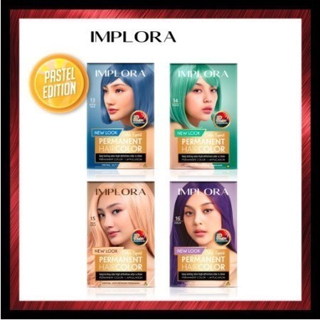 Implora New Permanent Hair Color - Pastel Edition / Merah Jingga Official - Gambar 3
