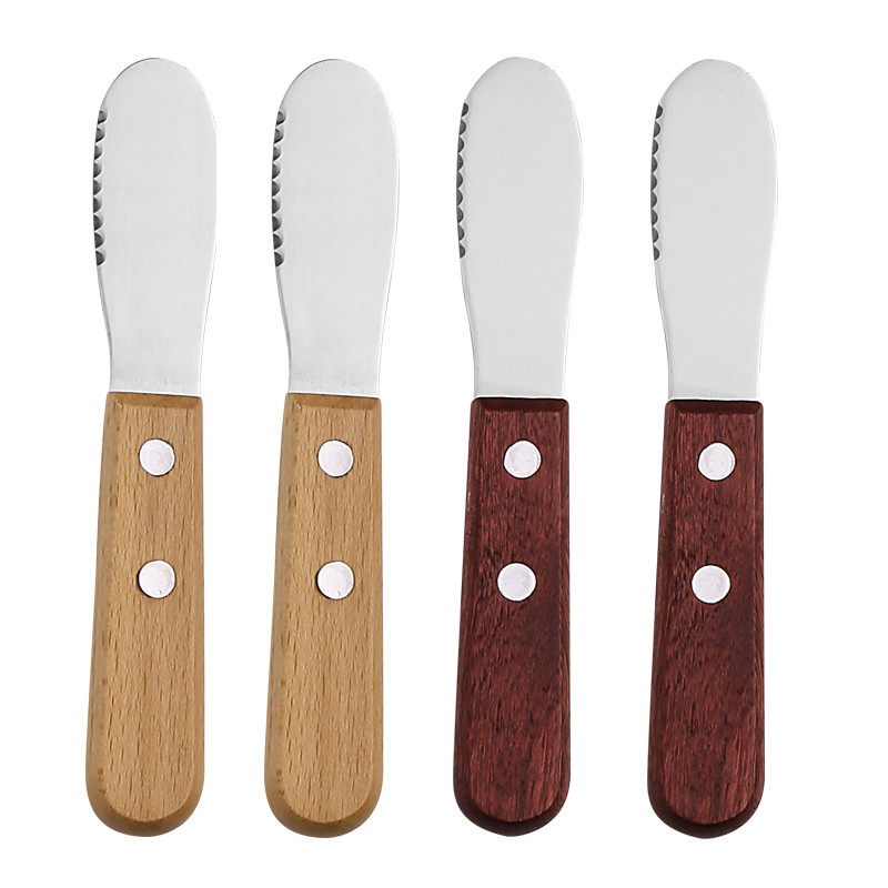 VANRA Spreader Knife Set 4-Piece Butter Knife Stainless Steel Cheese Knives Set Small Bread Cream Knives 5.3-inch - View #5