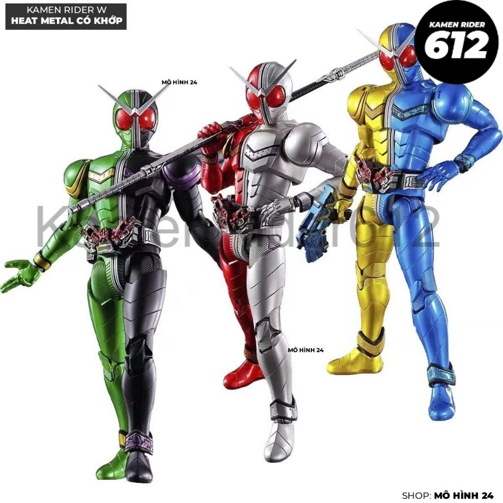 Kamen Rider W Heat Metal jointed superhero figure Kamen rider double ...