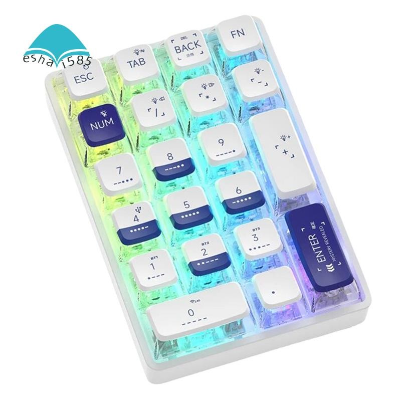 Mechanical Keypad K21 Bluetooth Number Pad 21 Key Transparent Photoshop ...