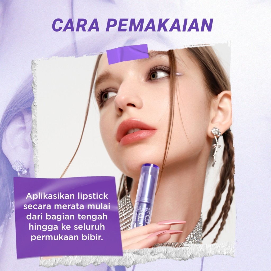 Dazzle Me Color Chrome Lipglaze / Merah Jingga Official - Gambar 4