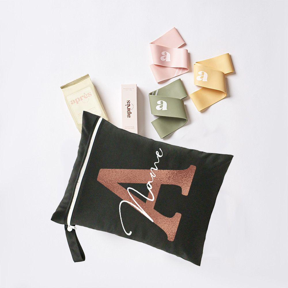 Custom Name with Initial Print Wet Dry Bag Zipper for Baby Cloth ...