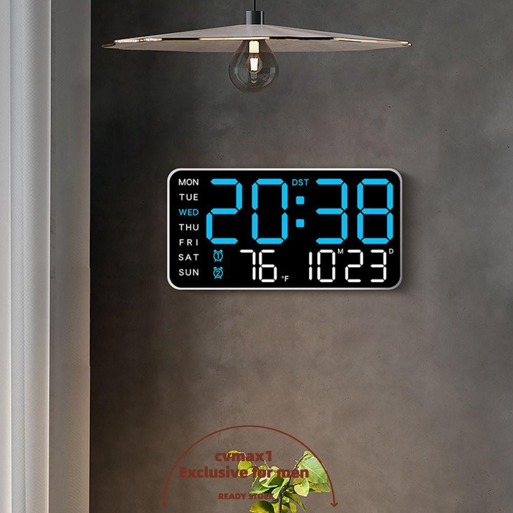 CYMX Electronic Wall Clock, Wall-mounted Multi-functional Digital LED ...