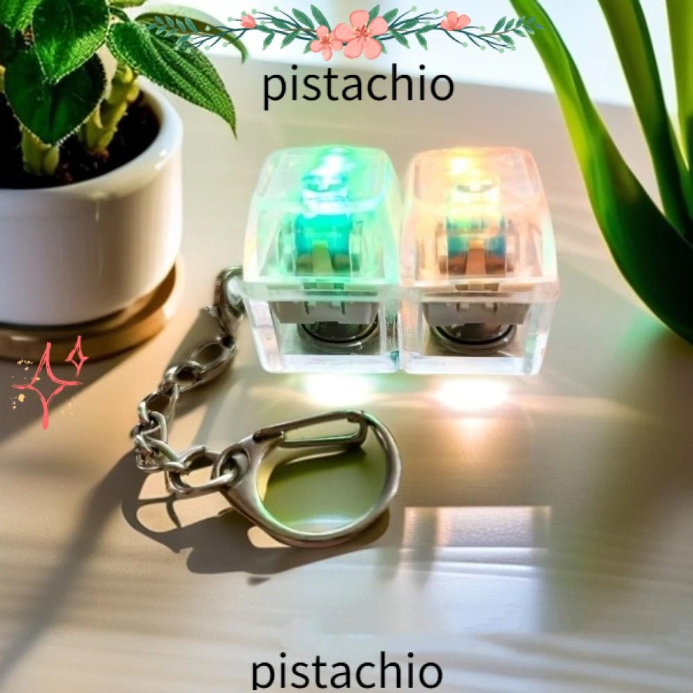PISTACHIO Fidget Keychain, DIY Keyboard With Light Finger Keyboard Caps ...