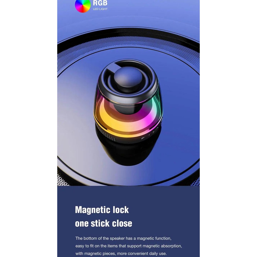 Magnetic Bluetooth speaker RGB mini portable speaker magnetic phone ...