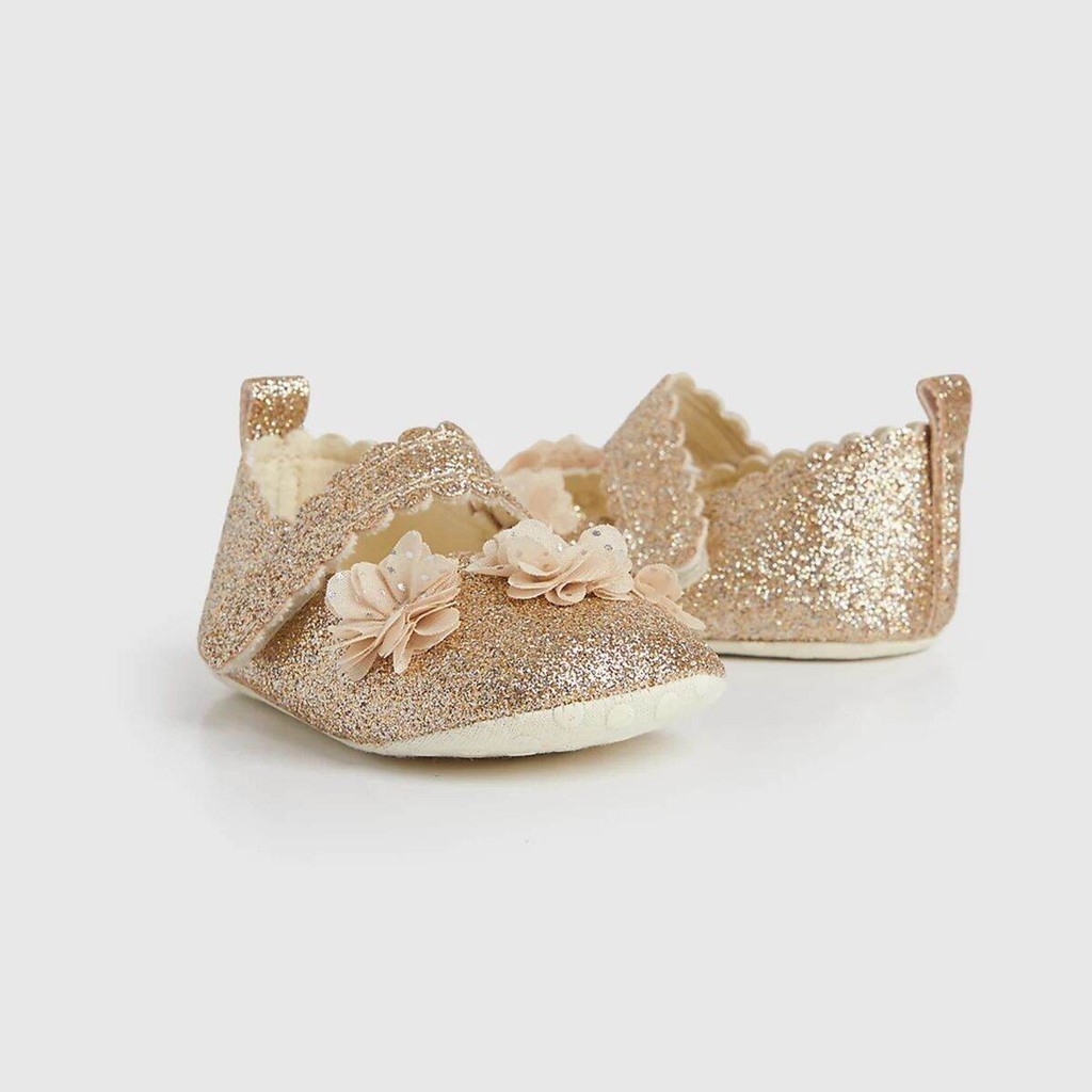 Mothercare Baby Girl Gold Pram Shoes Shopee Singapore