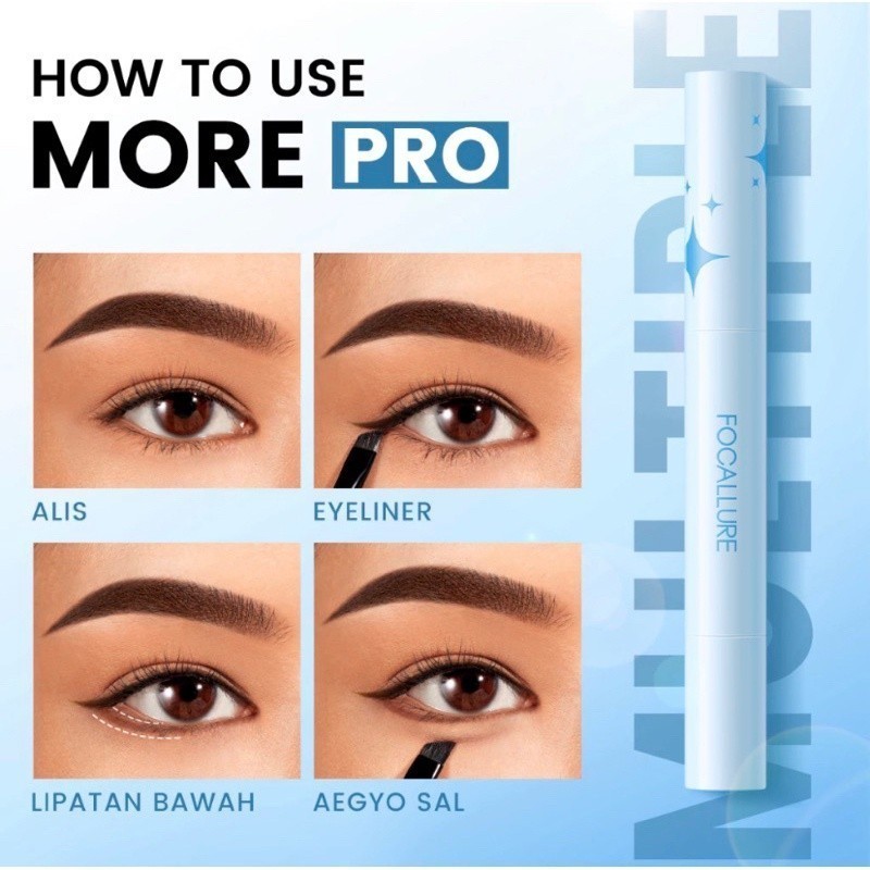 Focallure Pro Stay 3D Eyebrow Pomade Cream 2in1 Waterproof FA-E23 / Merah Jingga Official - Gambar 4