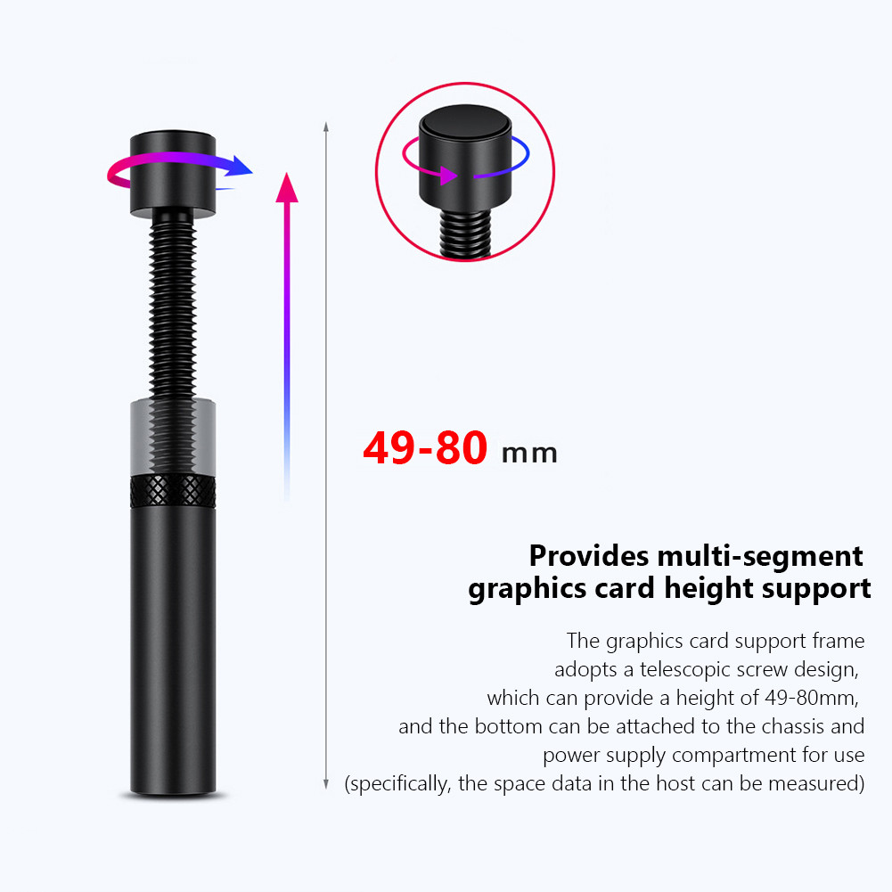 Graphics Card Jack Telescopic Vertical Video Card Holder for ATX/M-ATX ...