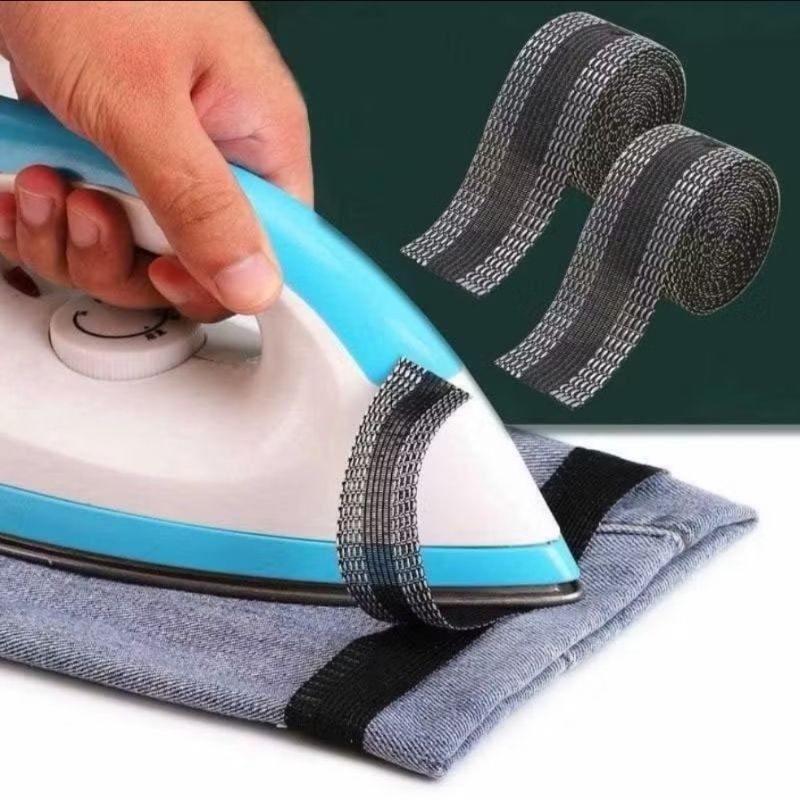 1ROLL Pemendek Celana Tanpa Jahit Panjang 1M Perlengkapan Menjahit Lem Jeans Pakaian Kepanjangan A069 - Gambar 4