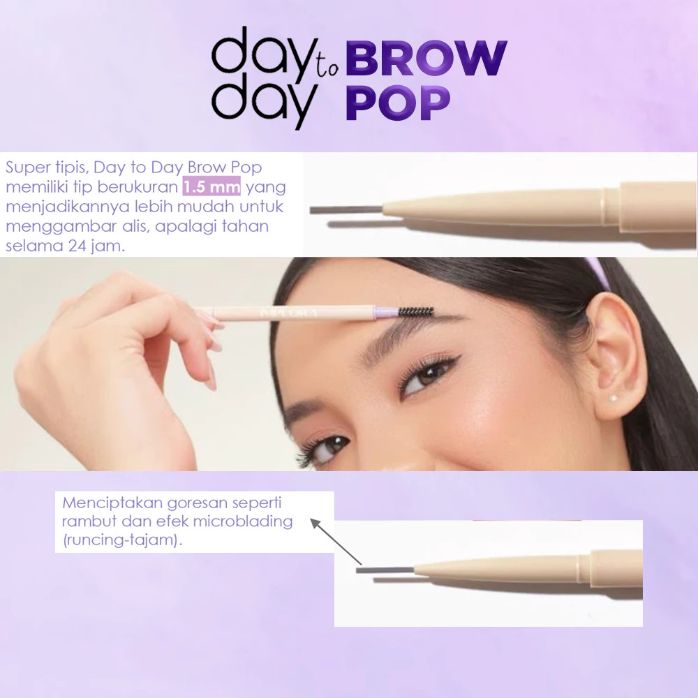Implora Day To Day Series Brow Pop / Merah Jingga Official - Gambar 2