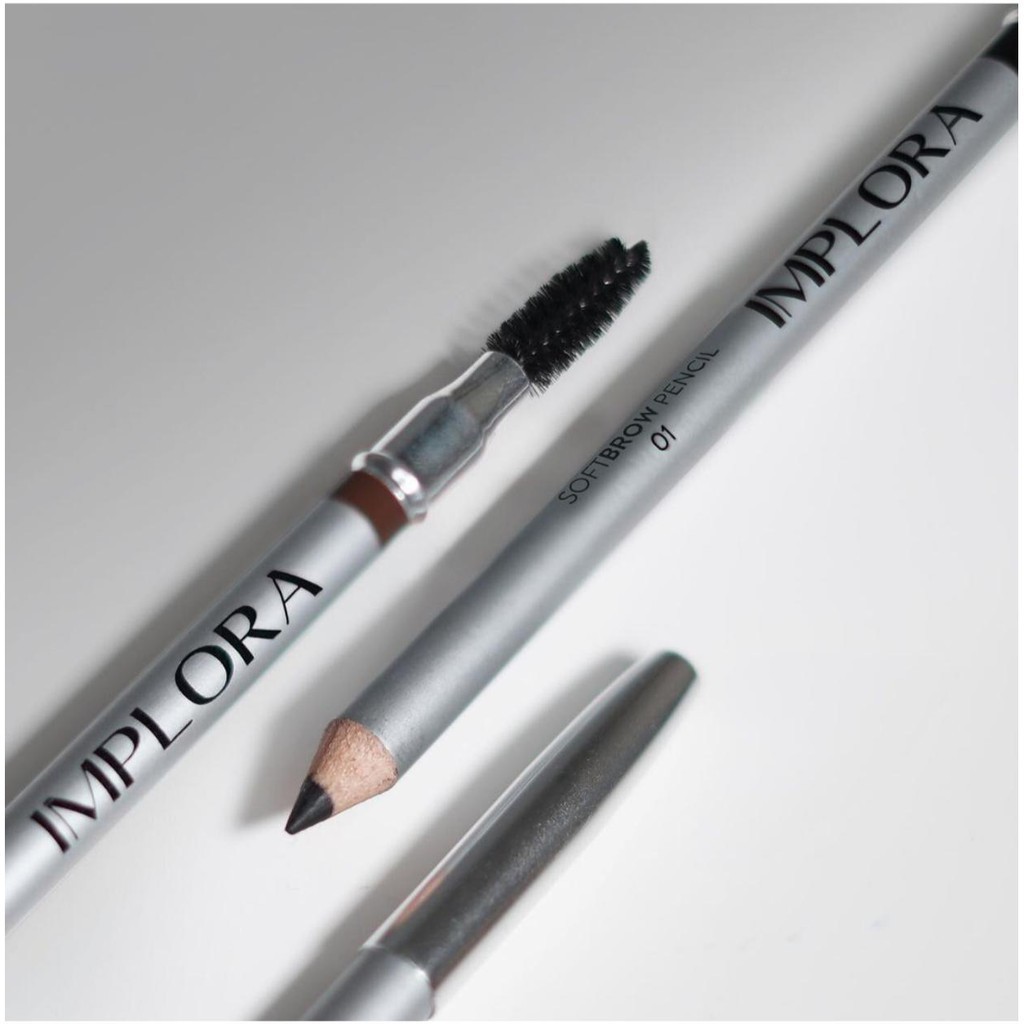 IMPLORA Soft Brow Pencil - Pensil Alis / Merah Jingga Official - Gambar 4