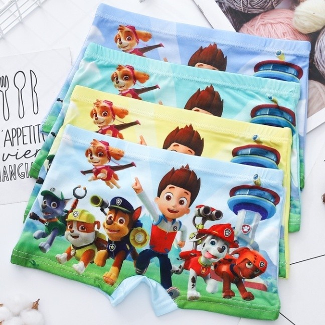 4 PACK 1-7 Years Kids BOY Spiderman Altman Cartoon Underwear Boxer 4 IN ...