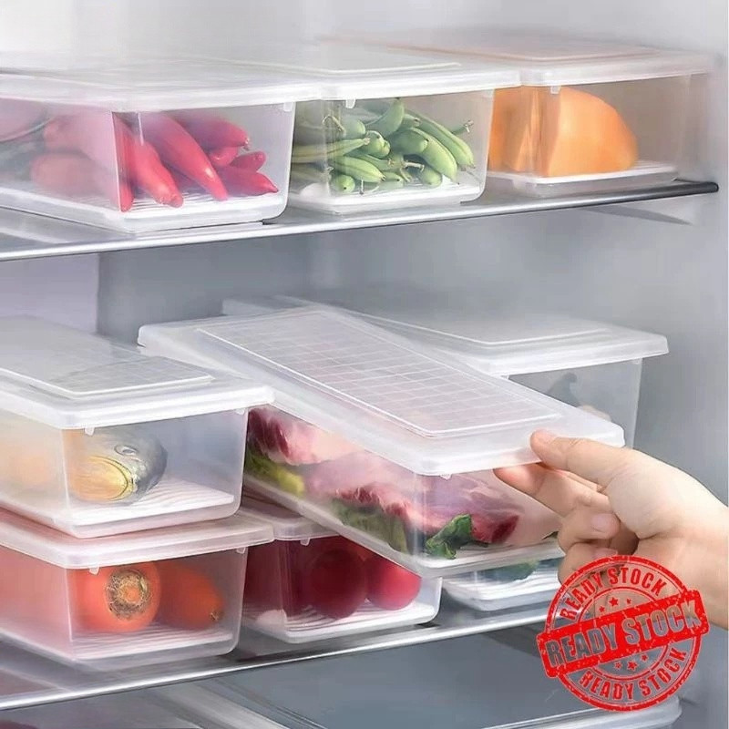 Freezer Food Storage Box Kitchen Rectangle Refrigerator Fridge ...
